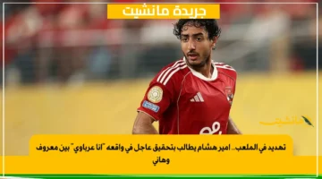 تهديد في الملعب.. أمير هشام يطالب بتحقيق عاجل في واقعة أنا عرباوي بين معروف وهاني 1